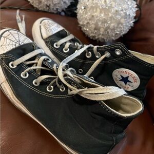Converse Black and White Spiderweb High-Tops